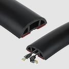 Canalina passacavi autoadesiva, in PVC, flessibile, a forma di trapezio, copertura per cavi