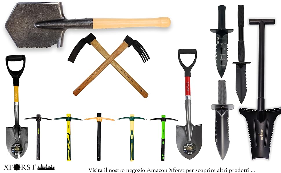 Attrezzi da giardinaggio e per metal detector