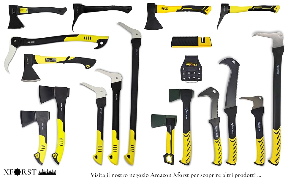 Asce, Ascia, Accetta, accette, sappies e attrezzi forestali con manici in fibra di vetro