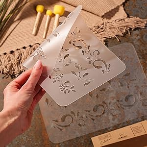 Stencil di plastica riutilizzabile flessibile e durevole di alta qualità.