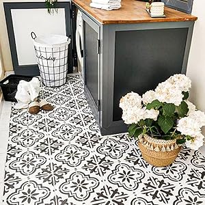 Piastrelle di pittura con stencil di plastica riutilizzabili Imitazione di modelli fatti a mano.