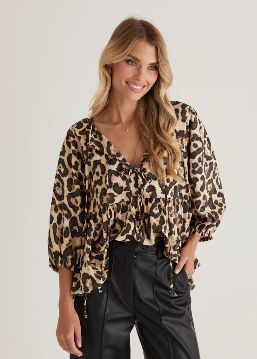 Rodeo Blouse - Leopard - Honorern
