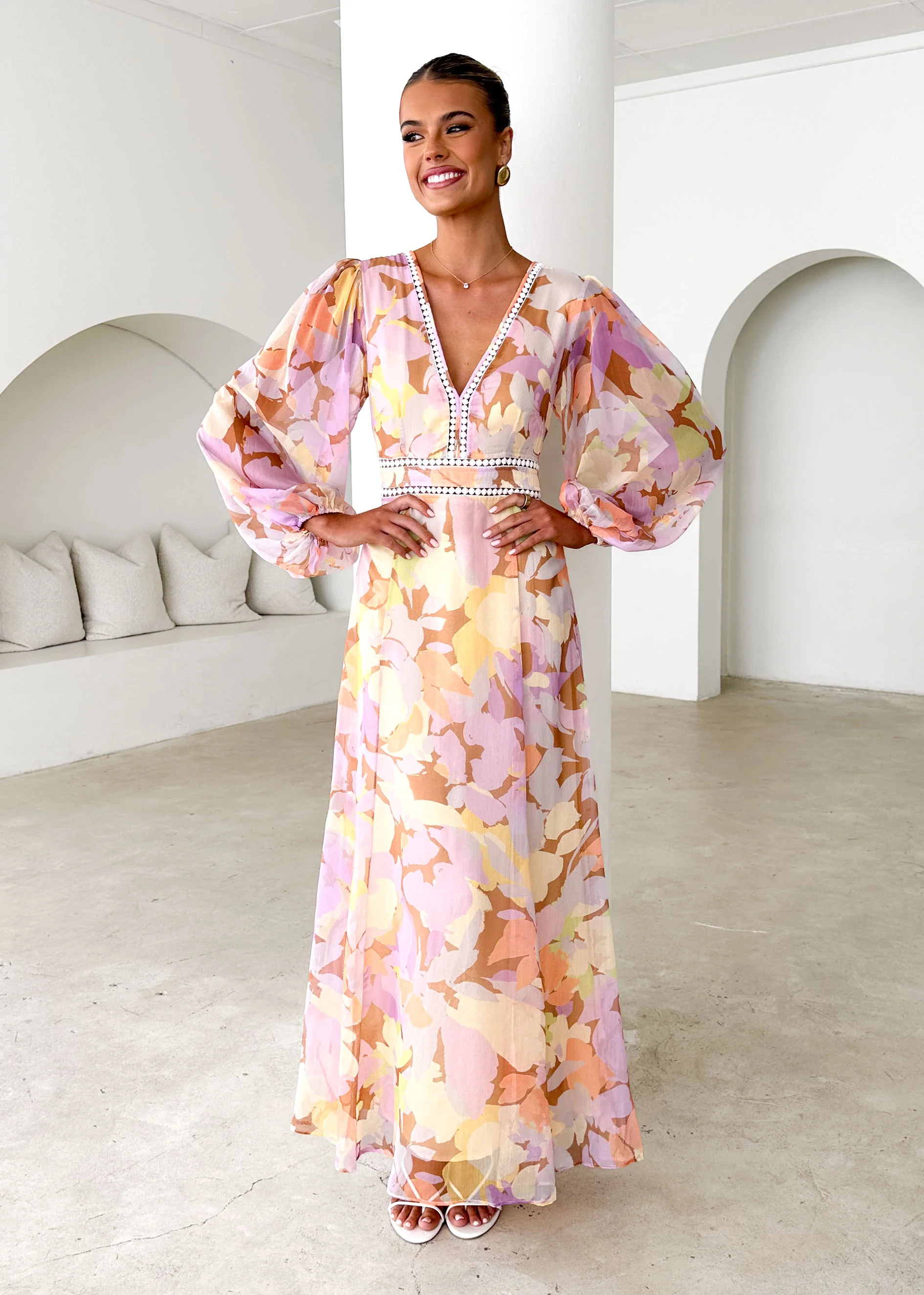 Fontana Midi Dress - Lemon Myrtle - Honorern