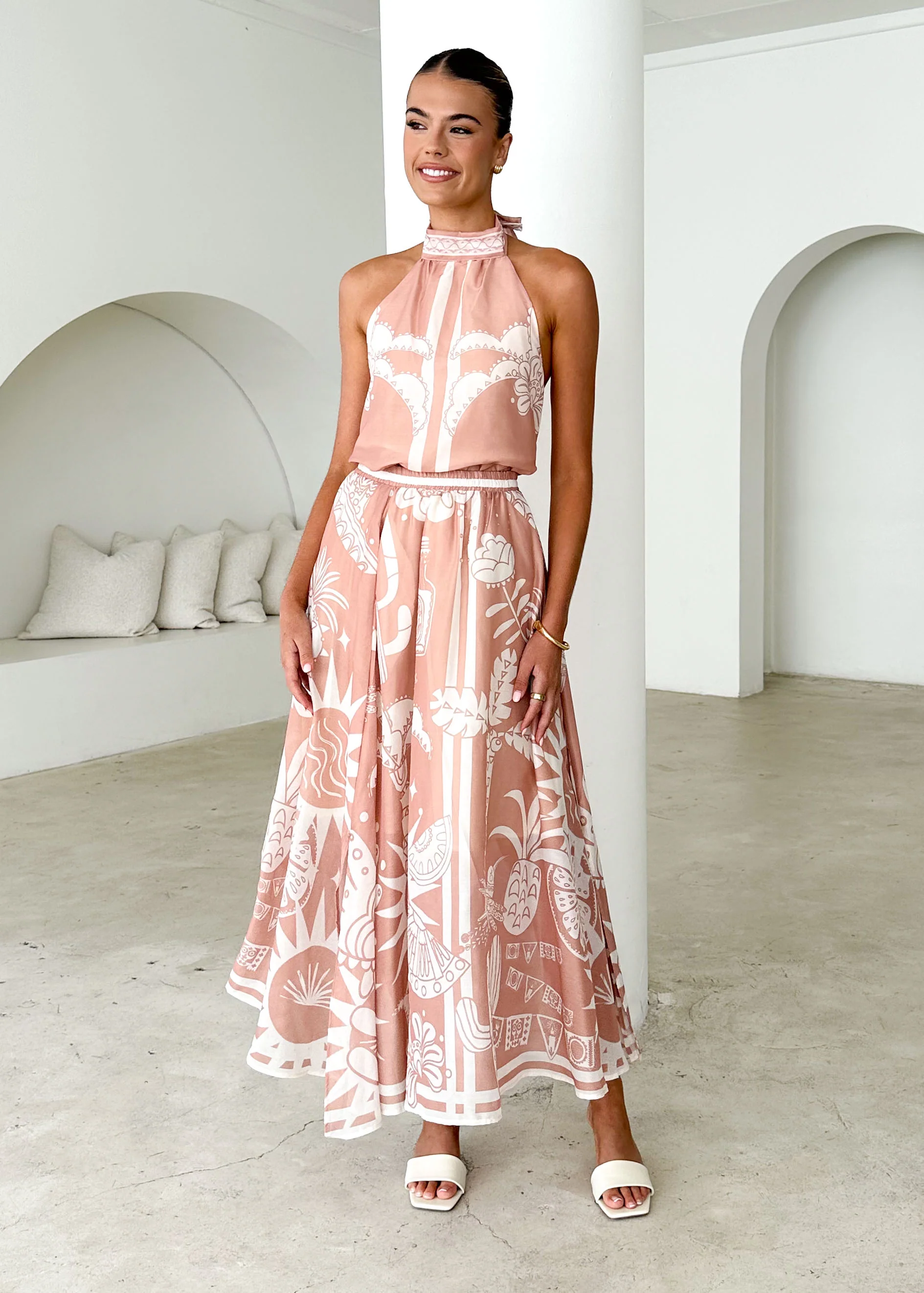 Keana Maxi Skirt - Sand Cabos - Honorern