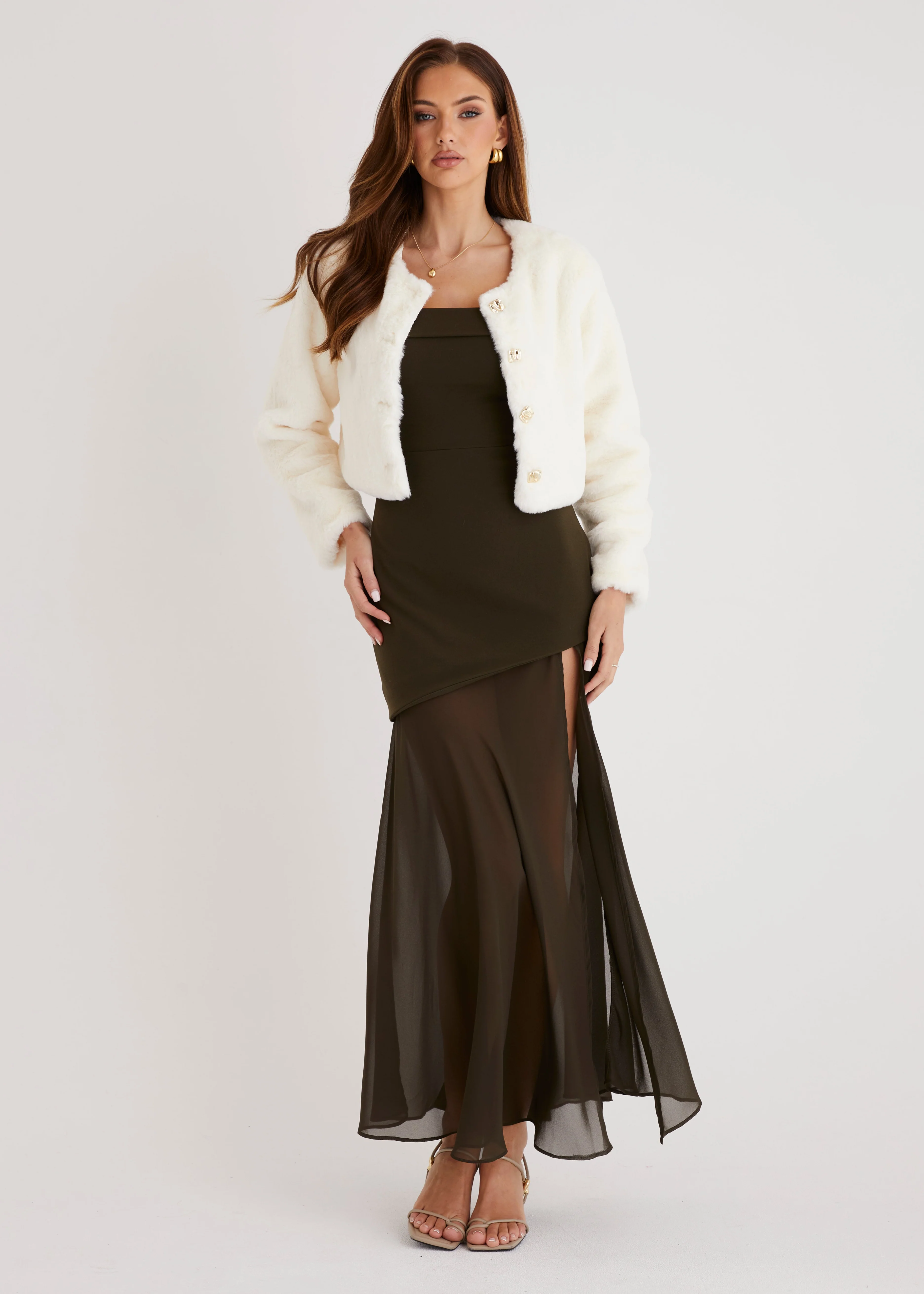 Amelita Cropped Jacket - Cream - Honorern