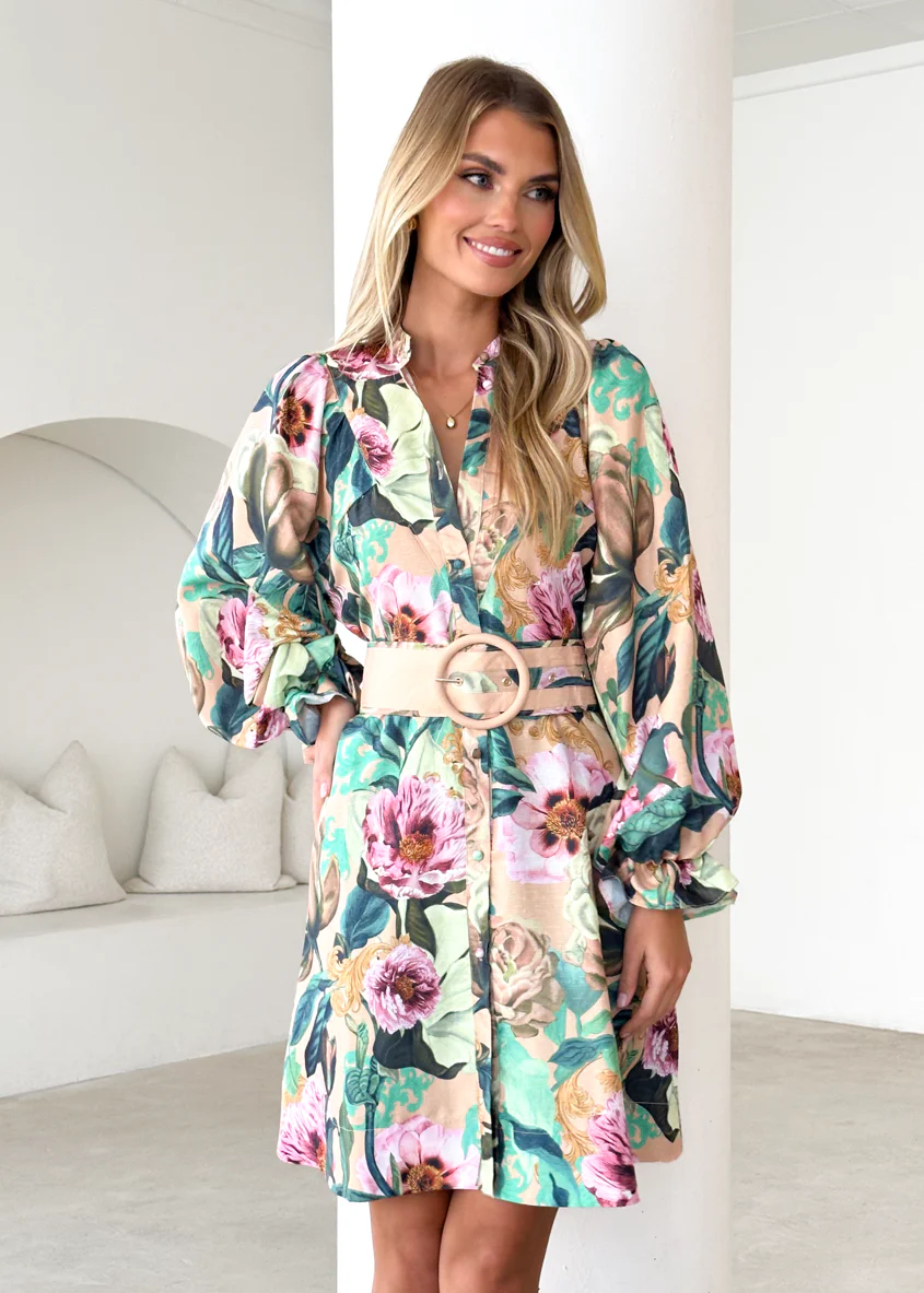 Angelina Dress - Mocha - Honorern