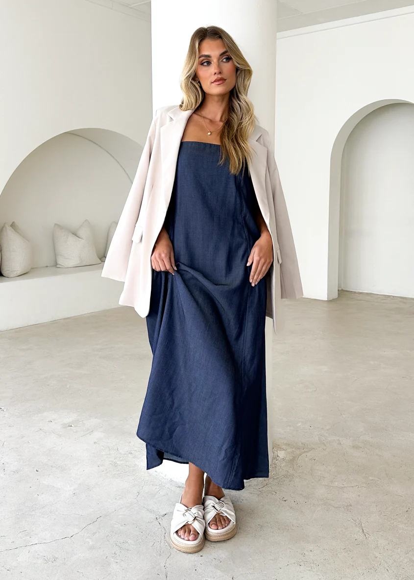 Sascha Maxi Dress - Indigo - Honorern
