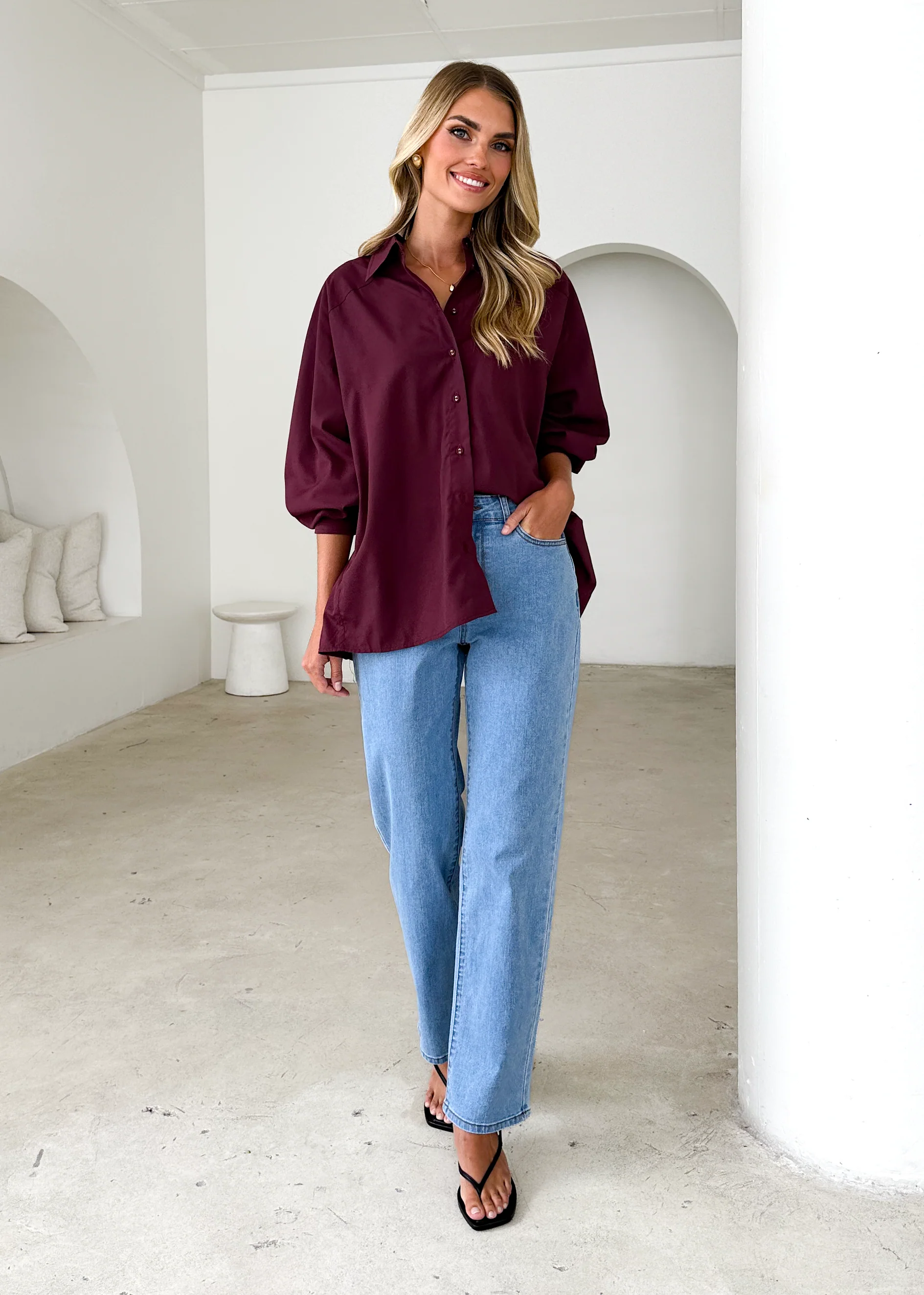 Kascade Shirt - Wine - Honorern