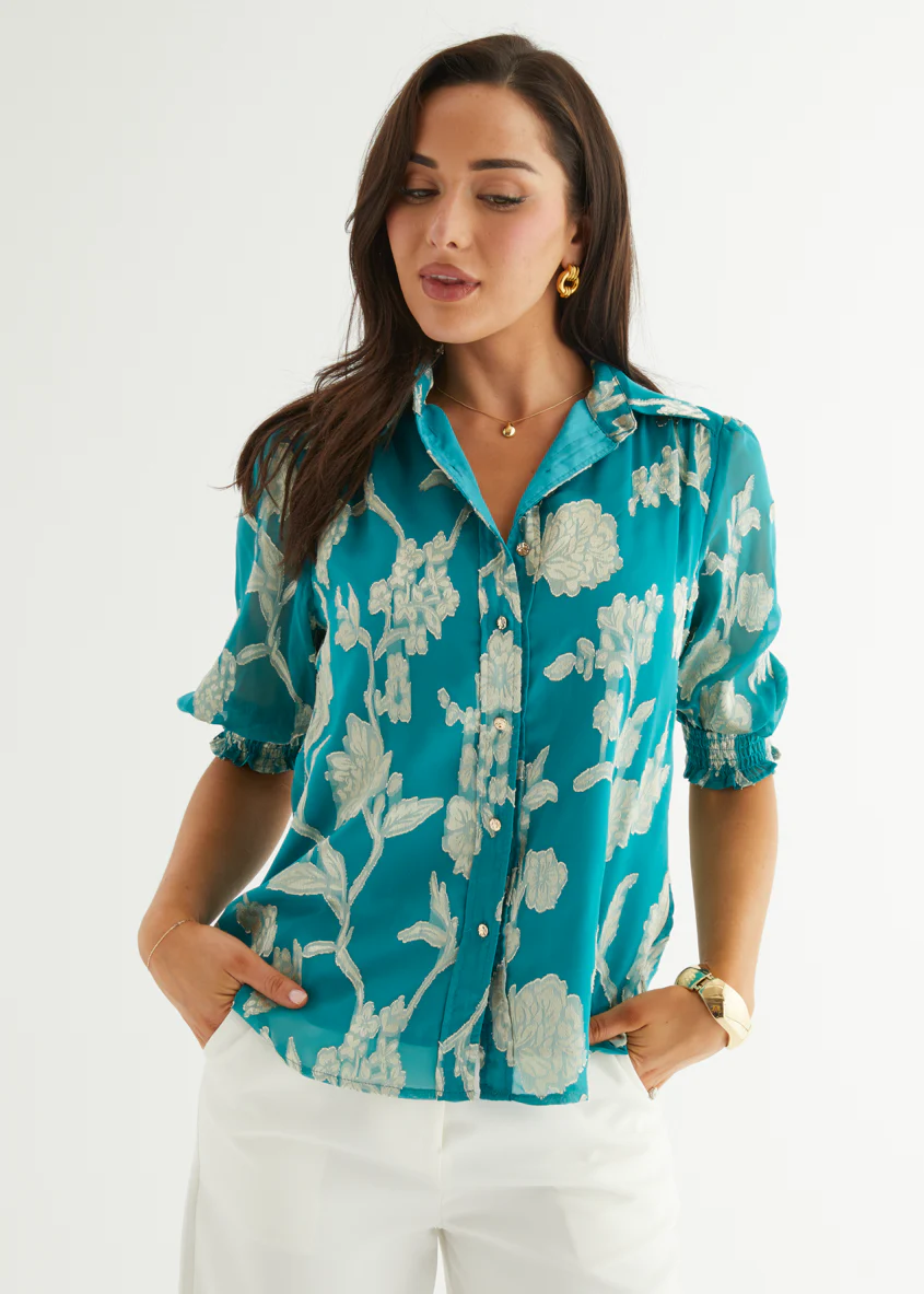 Austin Blouse - Deep Turquoise - Honorern