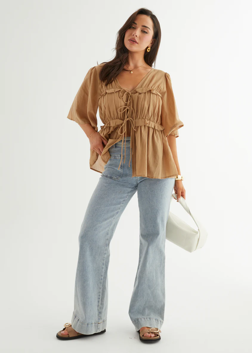Imelda Blouse - Camel - Honorern