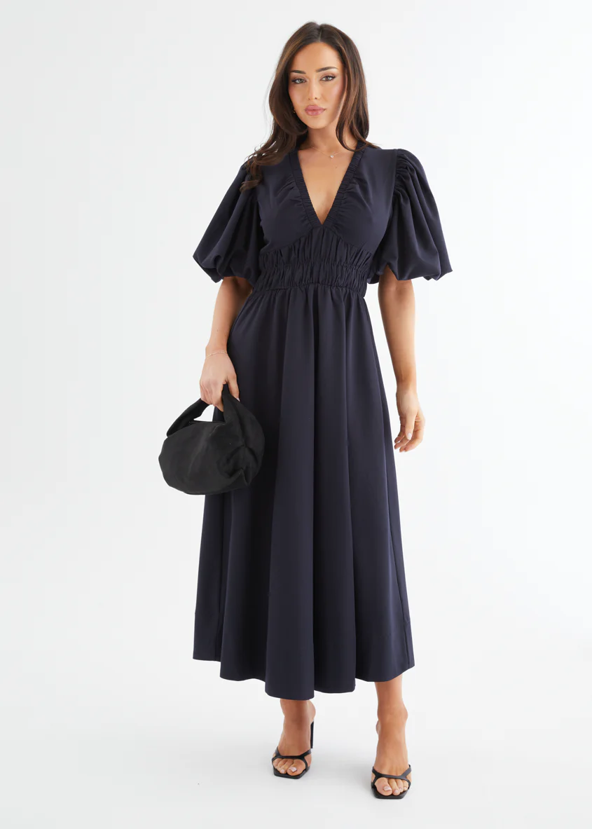 Misori Midi Dress - Indigo - Honorern