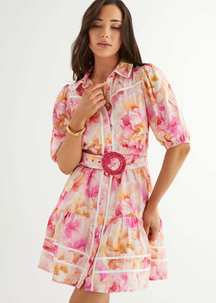 Dakota Dress - Magenta Floral - Honorern