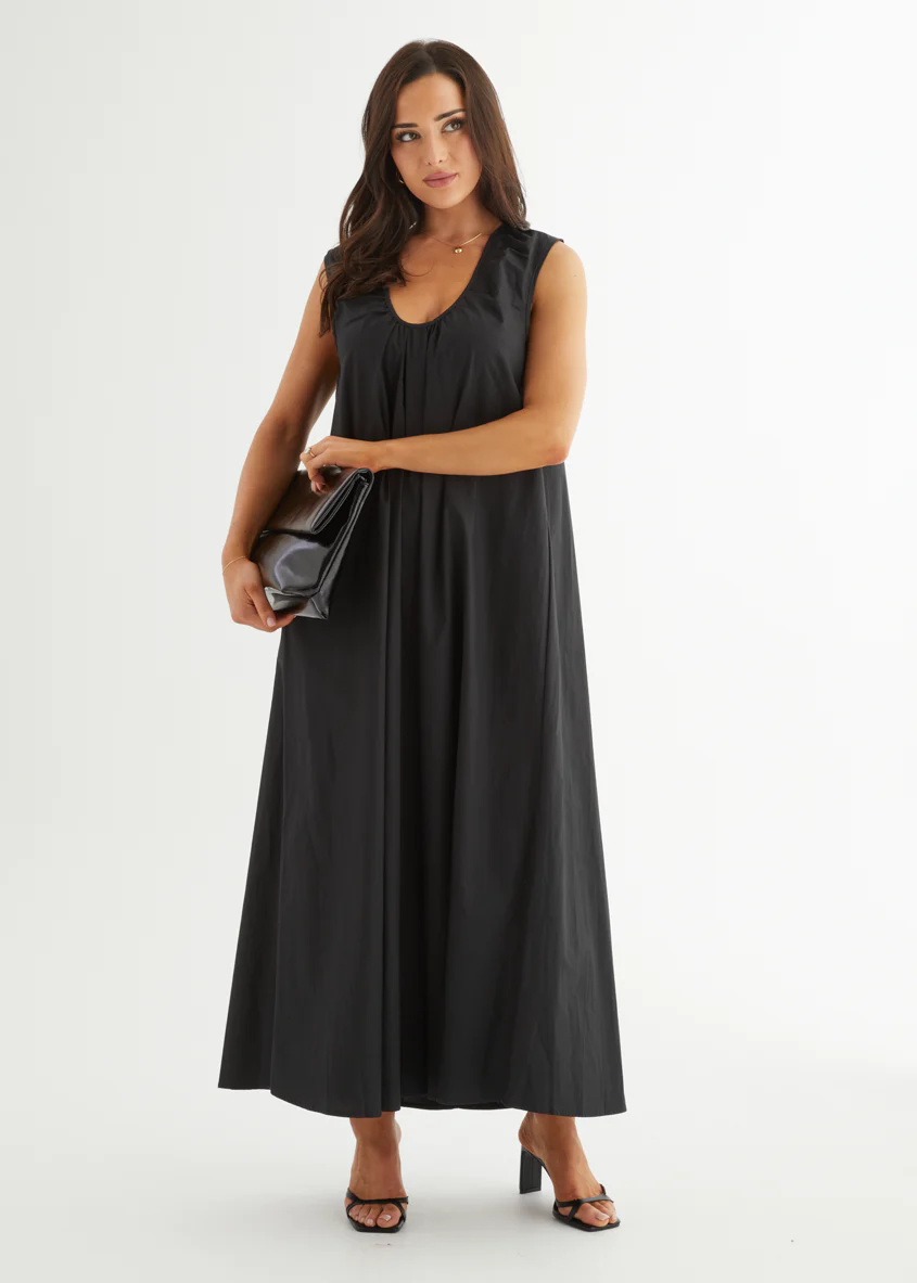 Casandra Maxi Dress - Black - Honorern