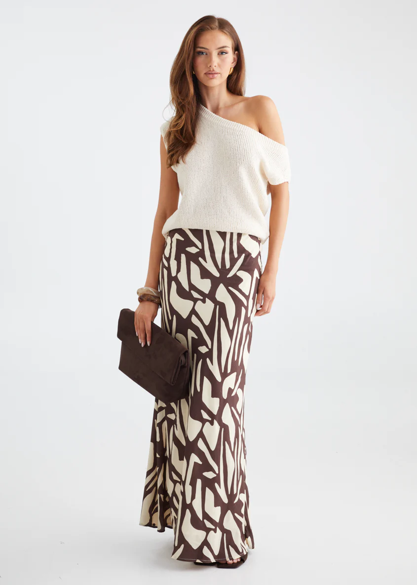 Vance Maxi Skirt - Choc Vanilla - Honorern