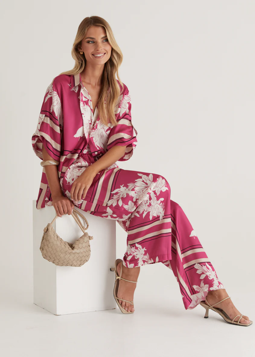 Kaycie Pants - Magenta Floral - Honorern