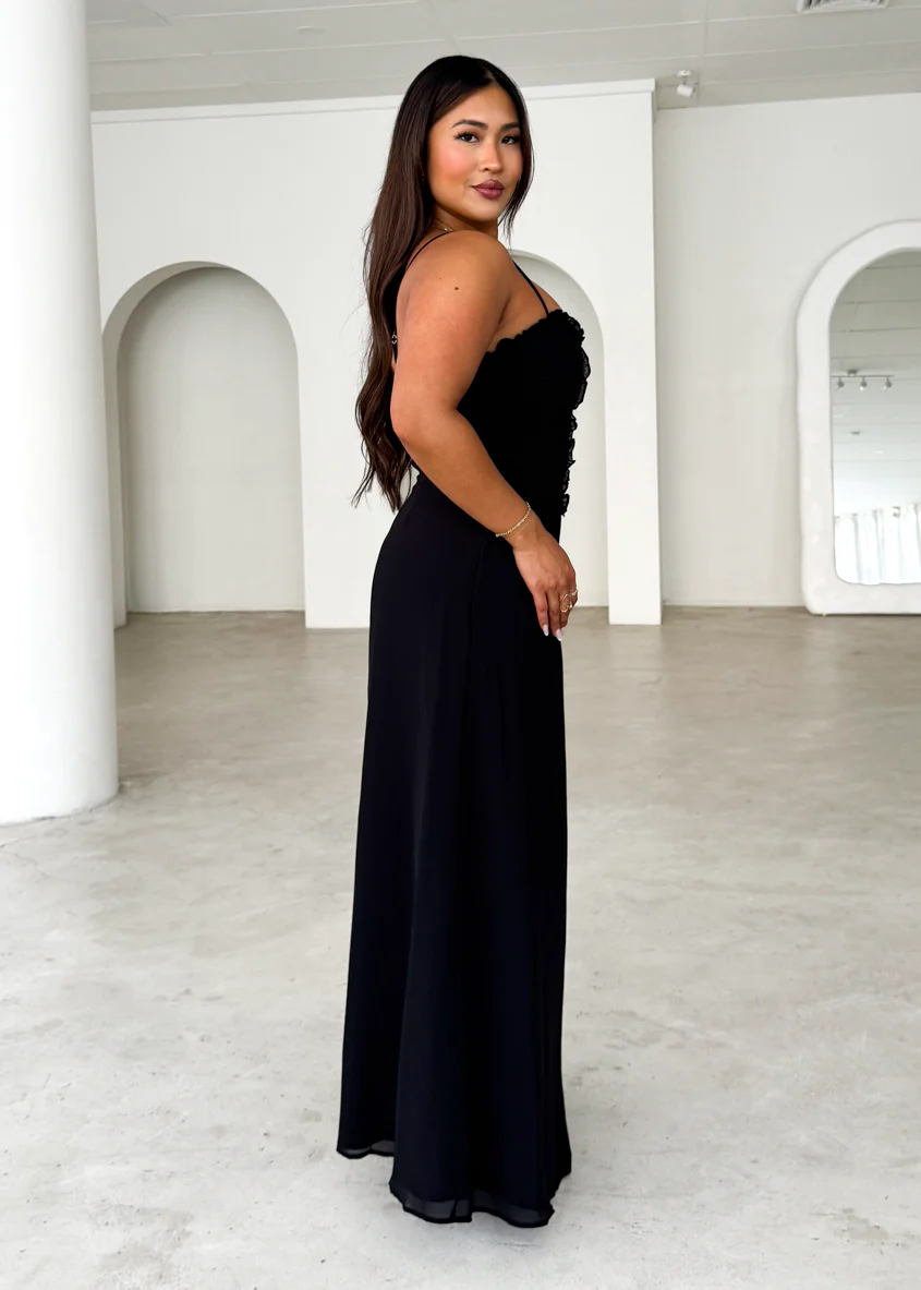 Kimmy Maxi Dress - Black - Honorern