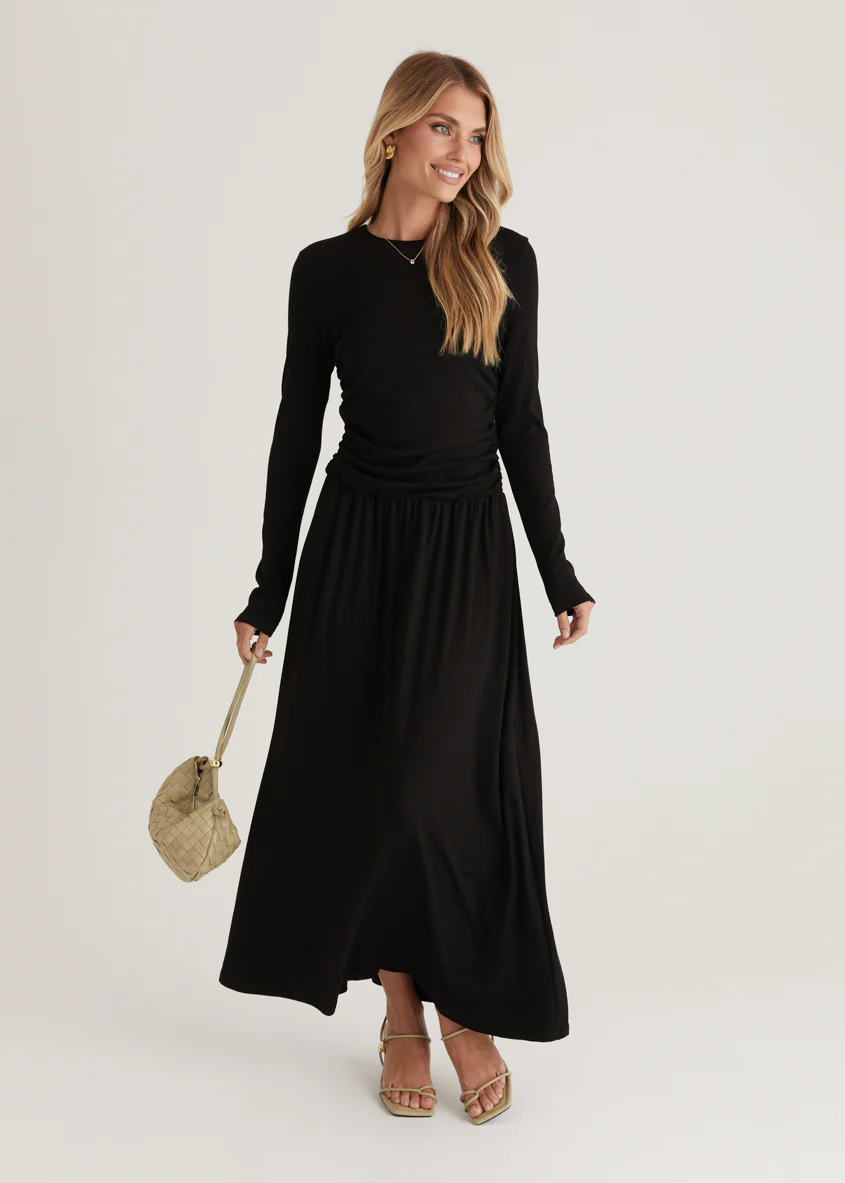 Siobhan Maxi Dress - Black - Honorern