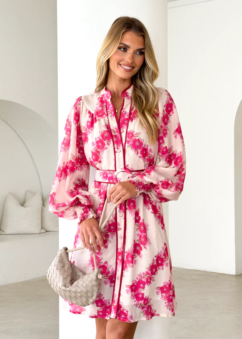 Silene Dress - Magenta Floral - Honorern