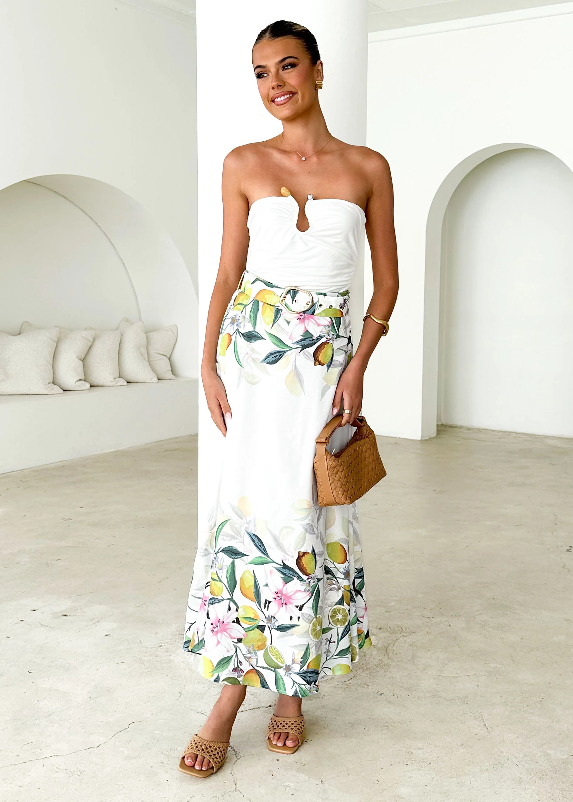 Averie Maxi Skirt - Limoncello - Honorern