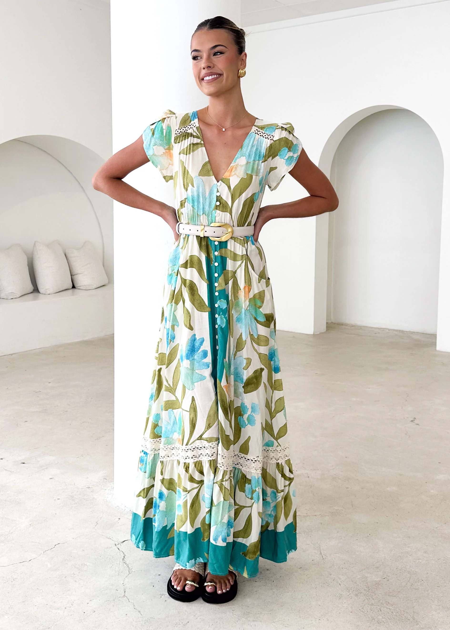 Carmen Maxi Dress - Himalayan Poppy - Honorern