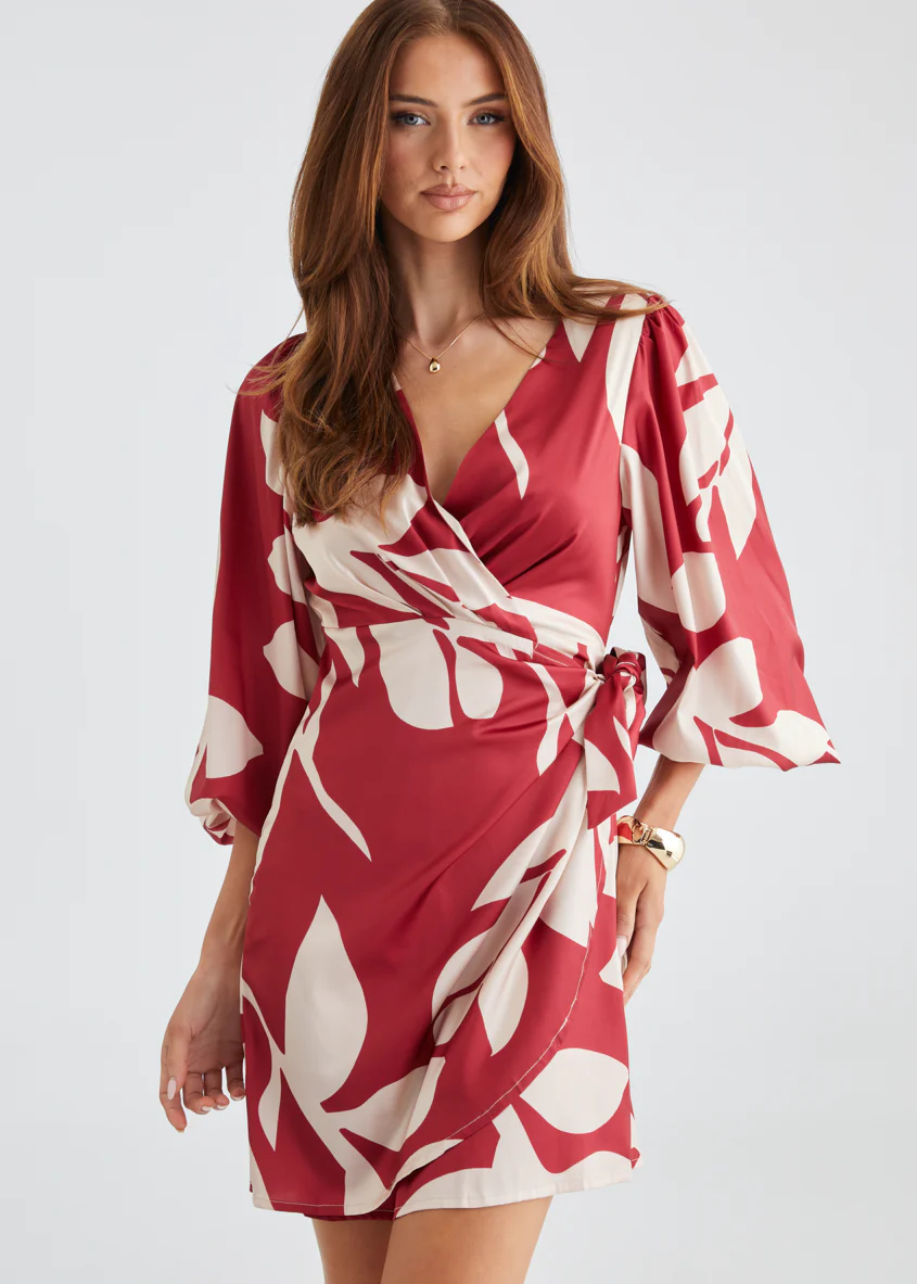 Loqsta Dress - Berry Leaf - Honorern