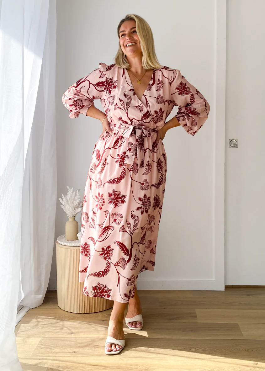 Runaway Maxi Dress - Blush Floral - Honorern
