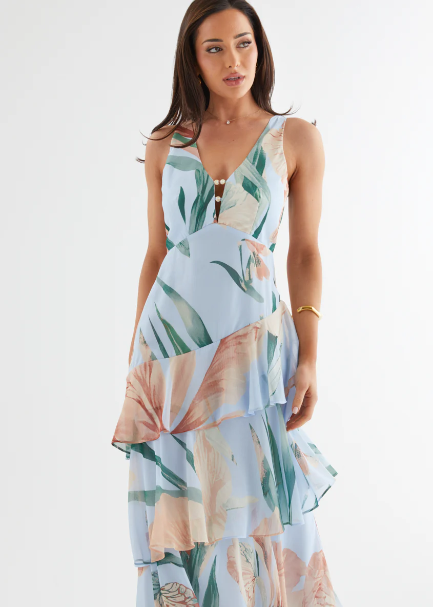 Souline Maxi Dress - Blue Oasis - Honorern