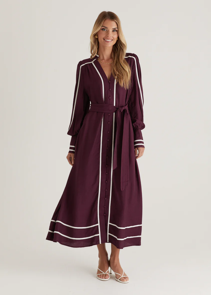Melody Maxi Dress - Plum - Honorern