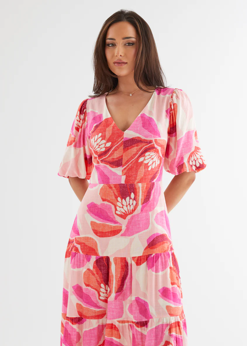 Lyndia Maxi Dress - Pink Rosalie - Honorern