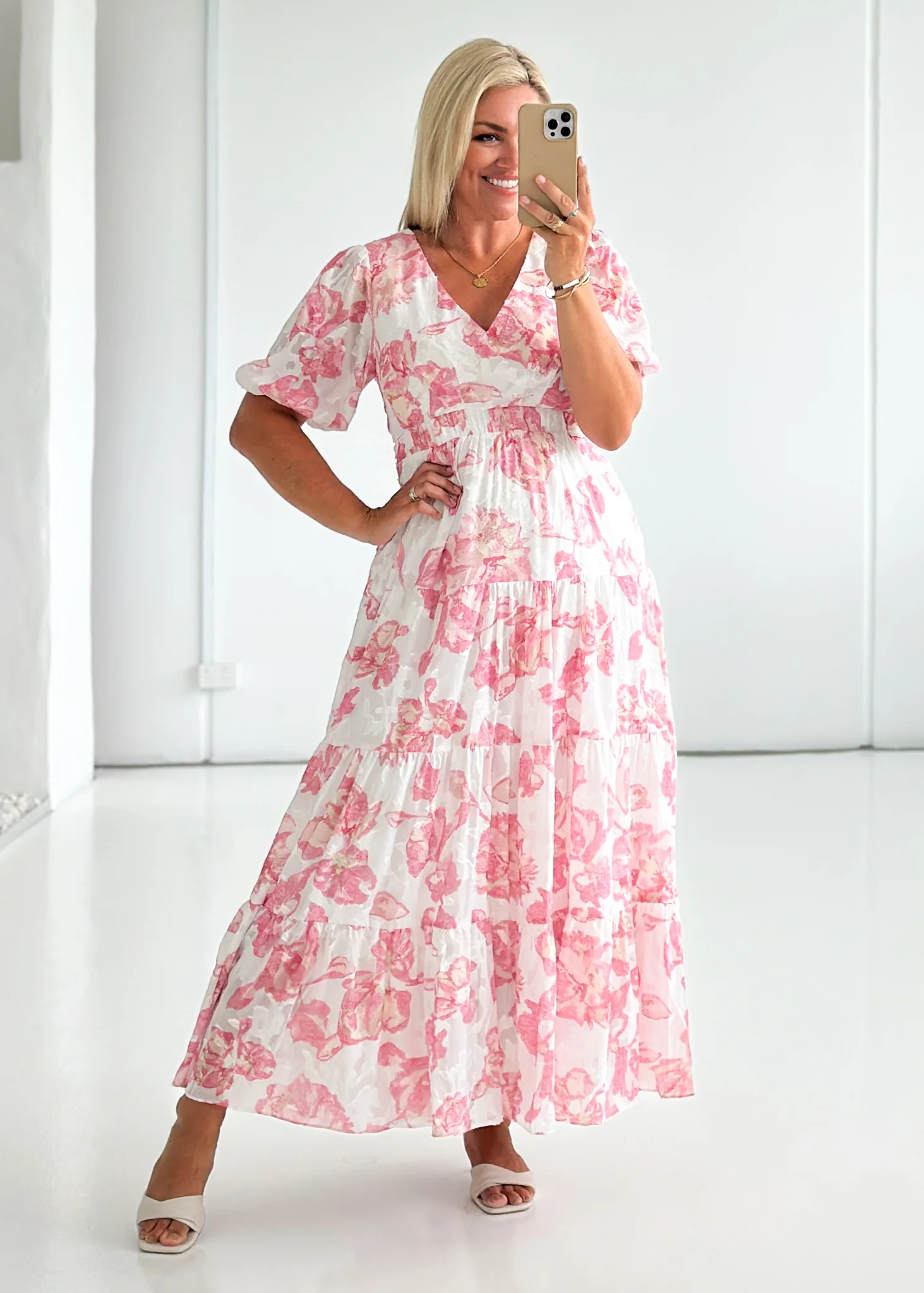 Casablanca Maxi Dress - Pink Rose - Honorern