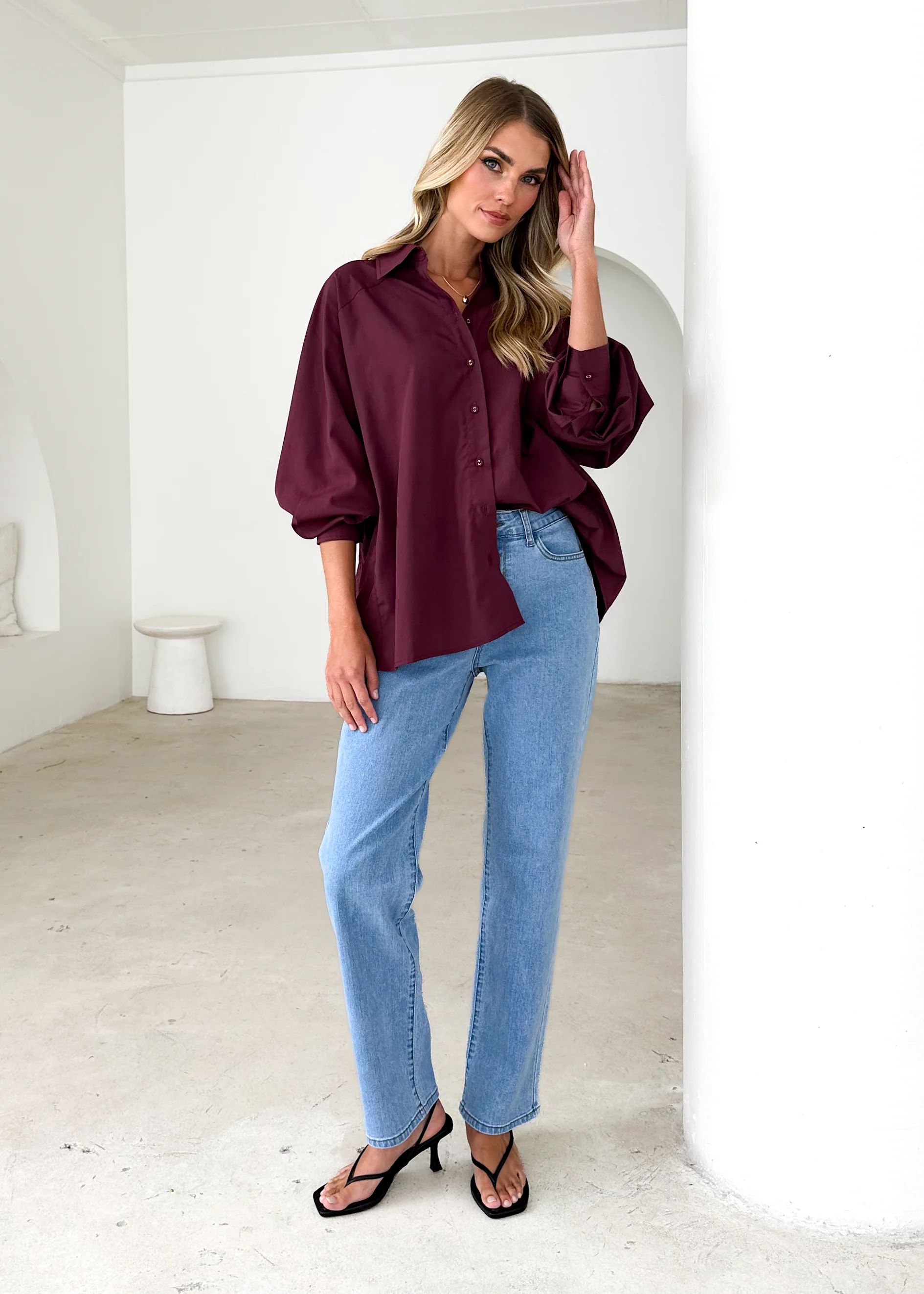 Kascade Shirt - Wine - Honorern