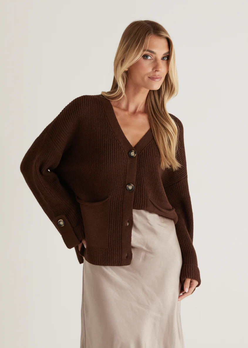 Shirley Cardigan - Chocolate - Honorern