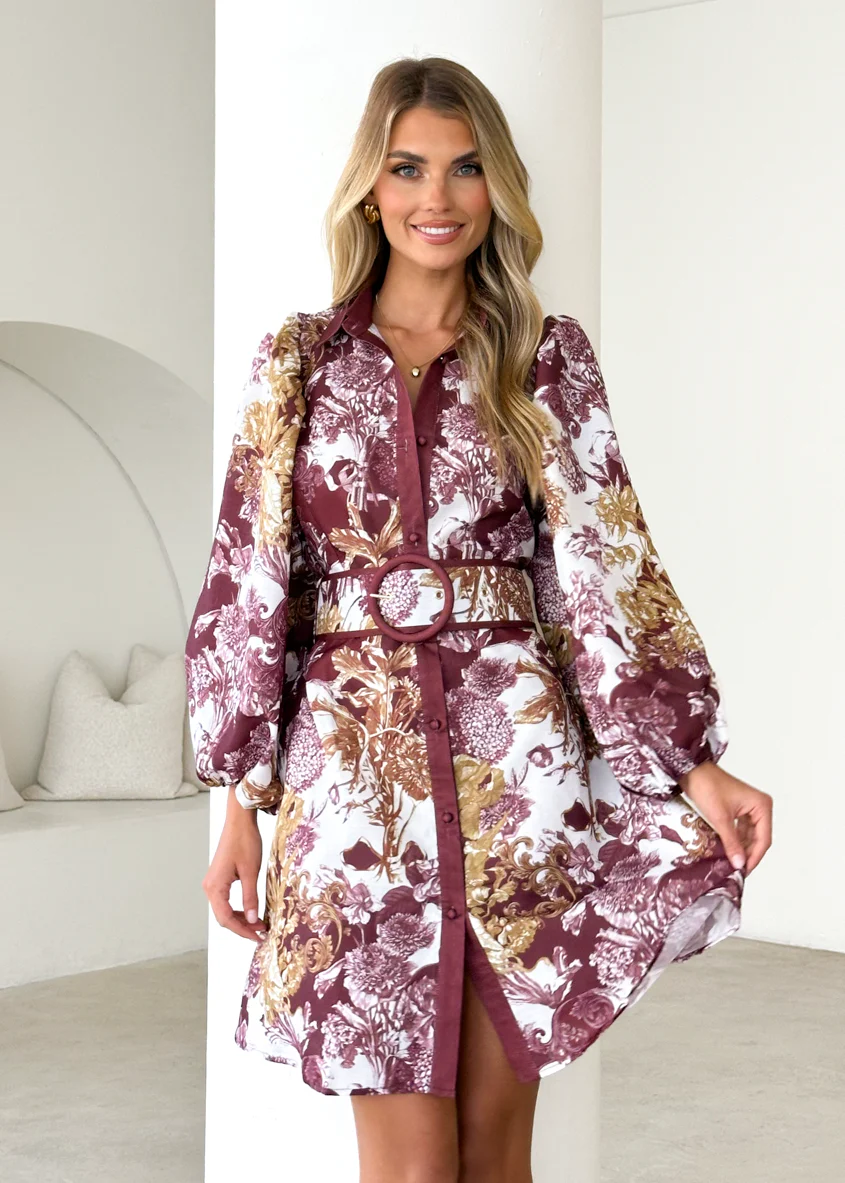 Tavana Dress - Merlot Chateau - Honorern