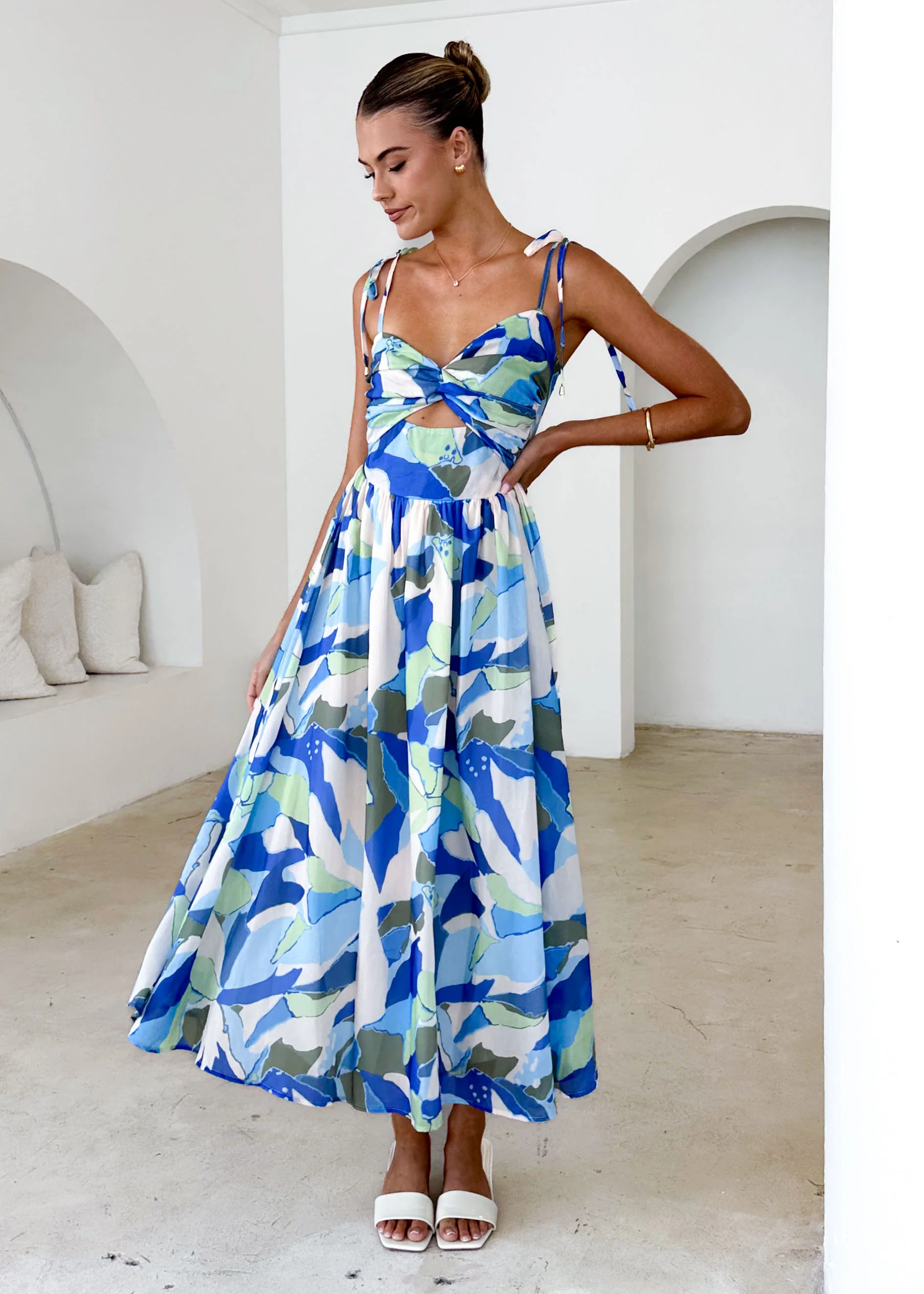Tibi Maxi Dress - Blue Splash - Honorern