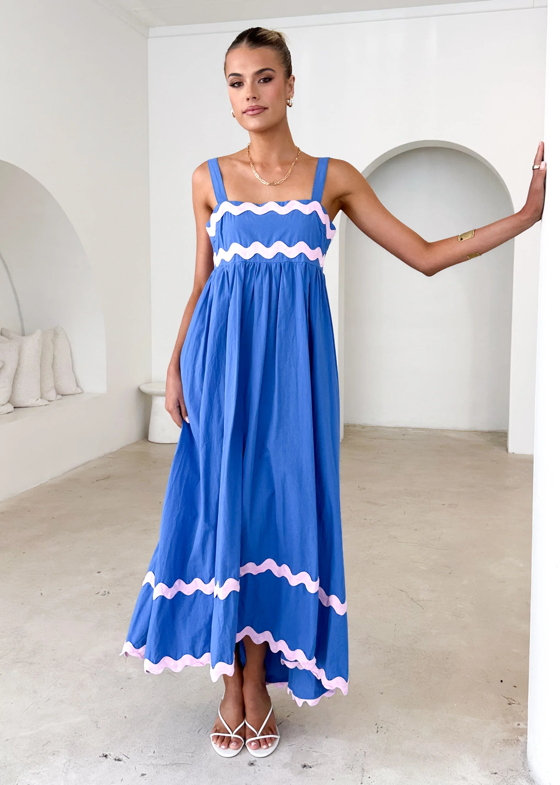 Elton Maxi Dress - Blue - Honorern