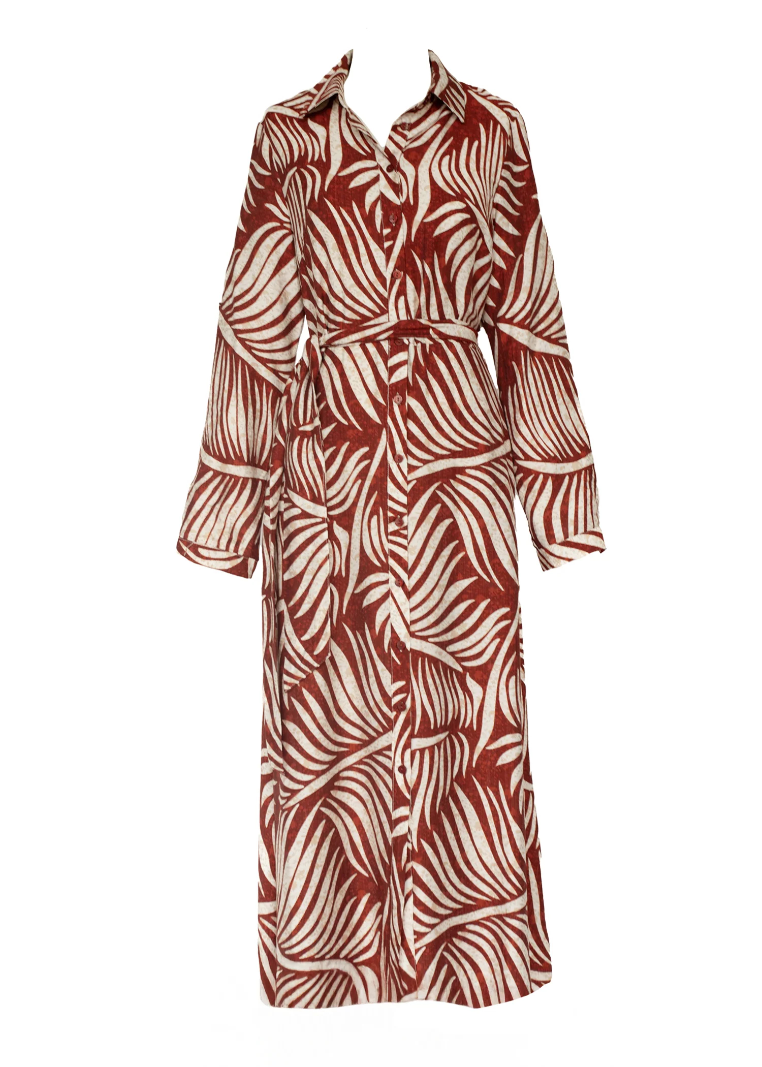Luxe Midi Dress - Wine Fern - Honorern