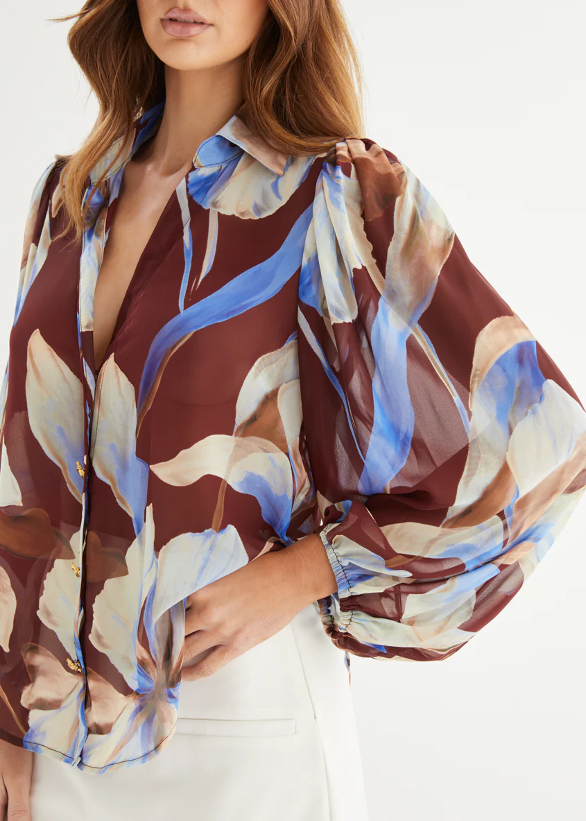 Avina Shirt - Burgundy Anya - Honorern