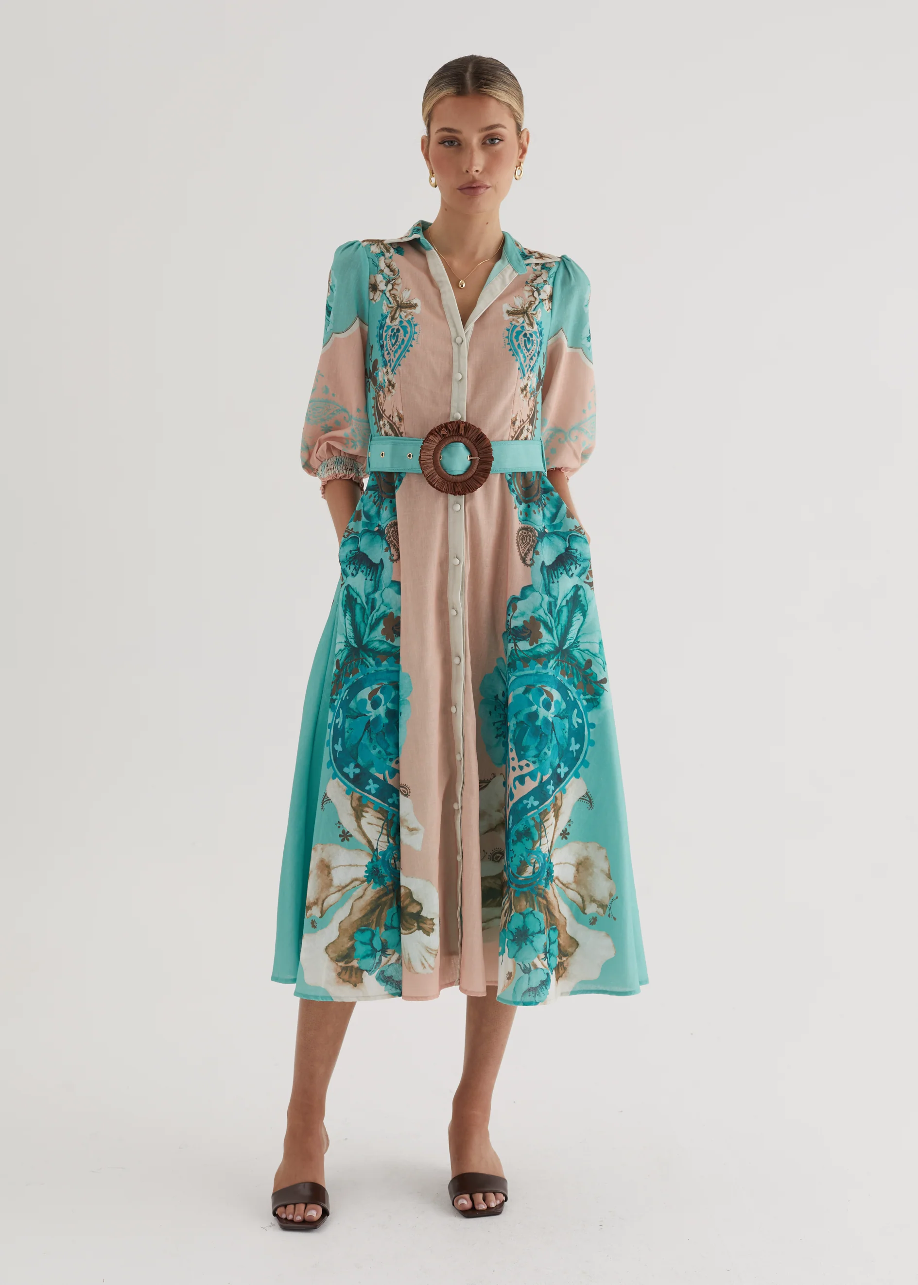 Pip Midi Dress - Willow Floral - Honorern