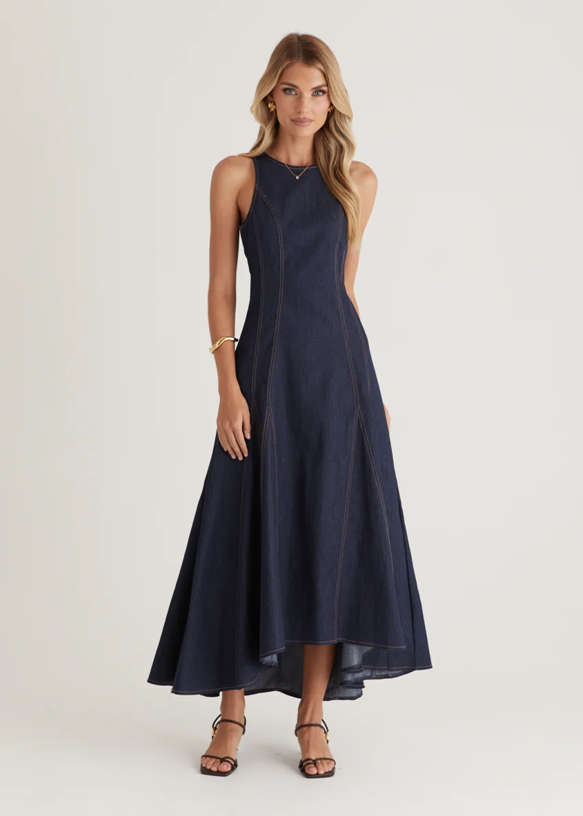 Rose Maxi Dress - Indigo - Honorern