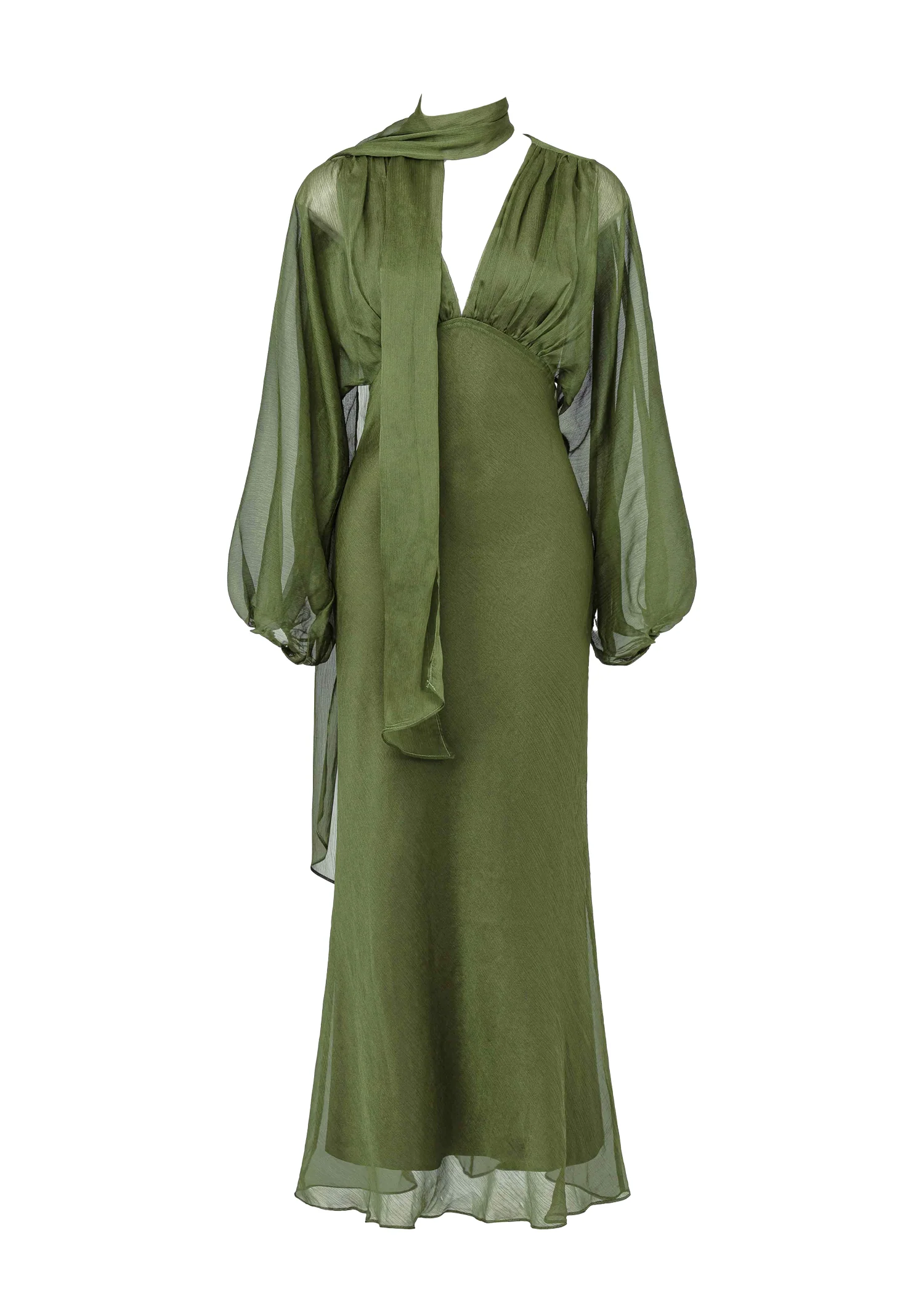 Rosabella Maxi Dress - Olive - Honorern
