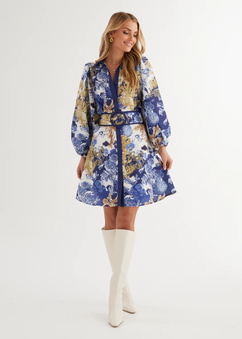 Tavana Dress - Navy Chateau - Honorern