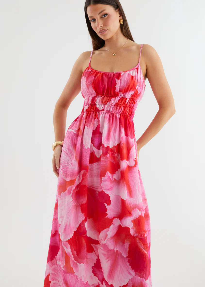 Rylie Maxi Dress - Strawberry Abstract - Honorern