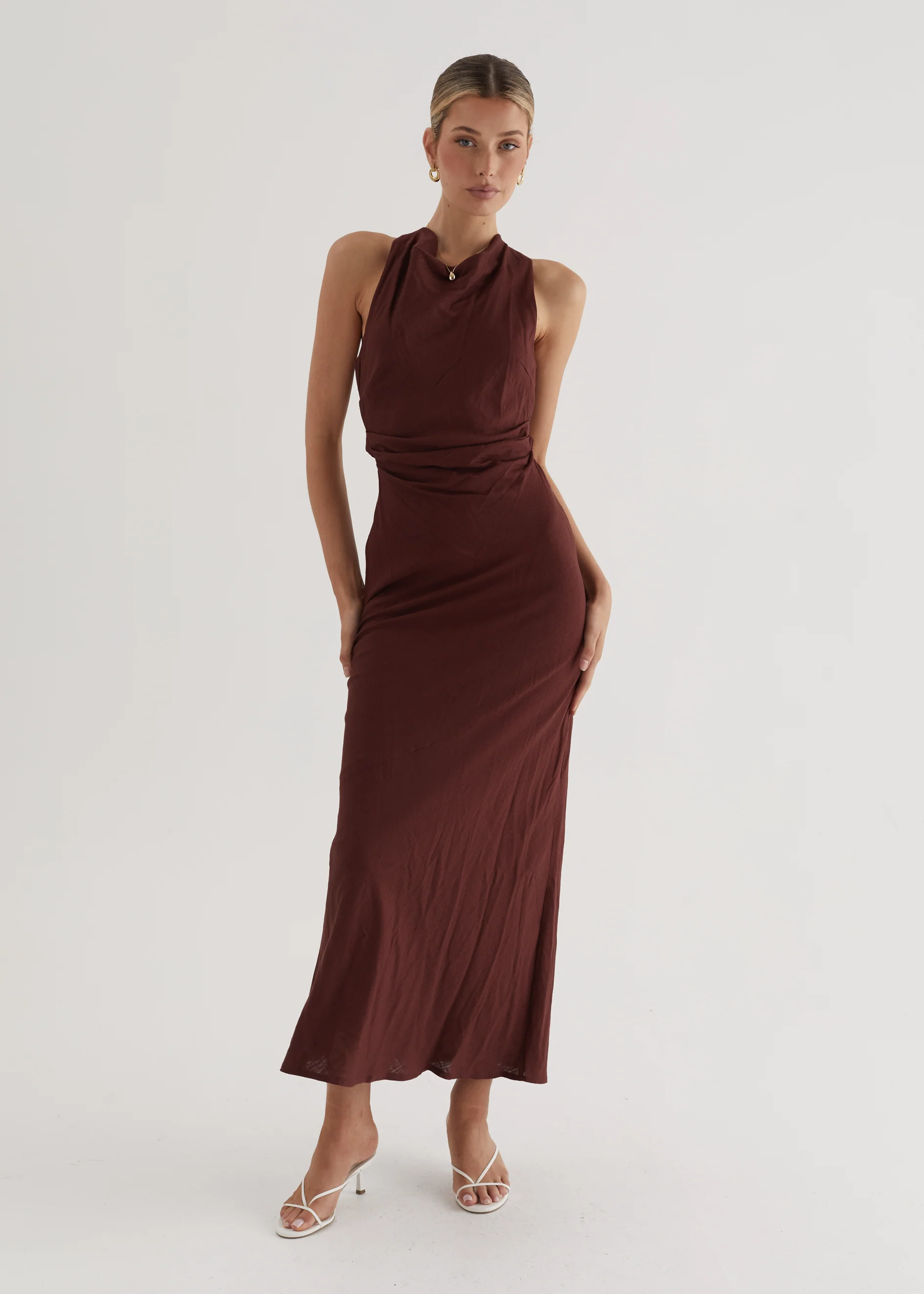 Renata Maxi Dress - Wine - Honorern