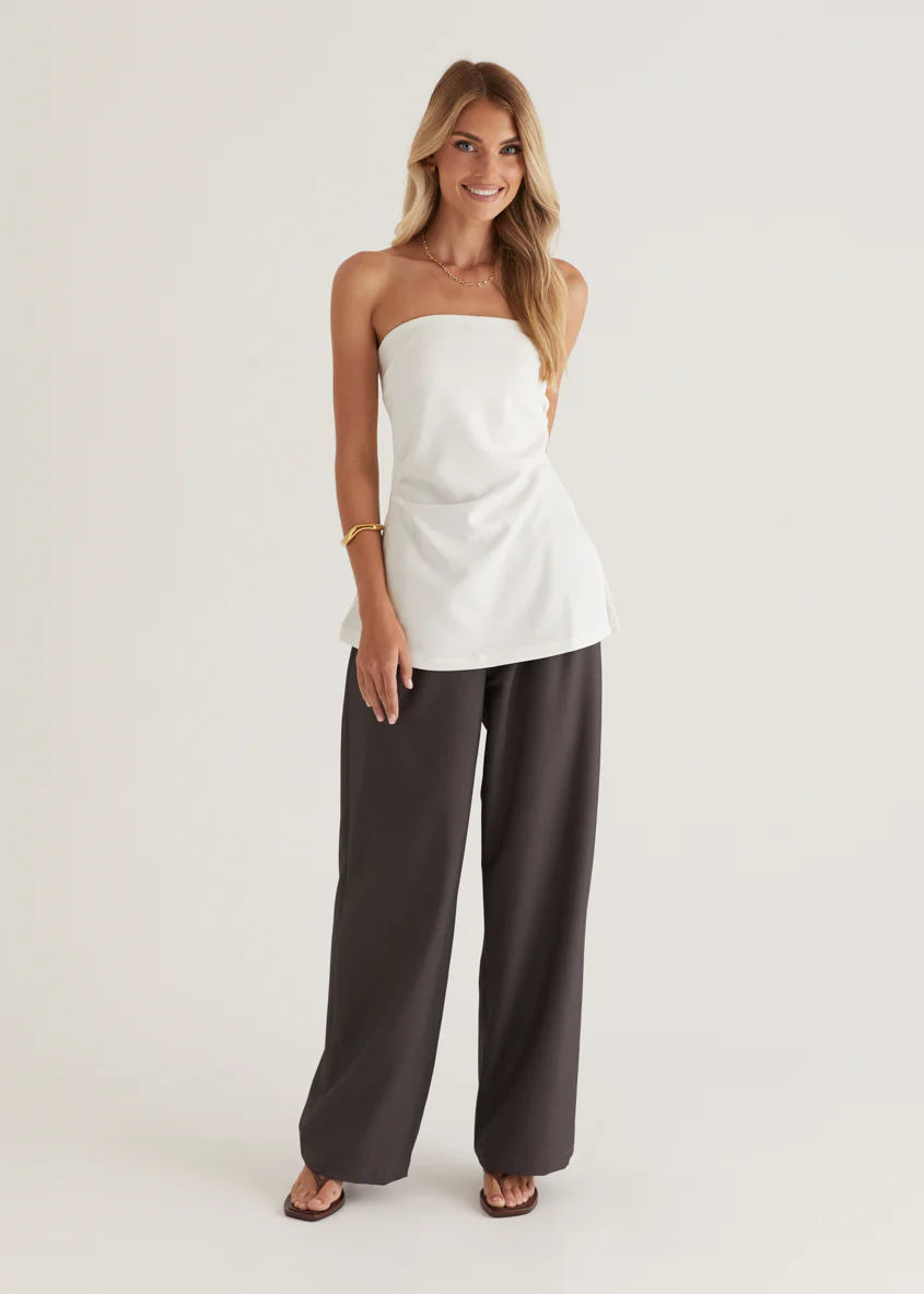 Kimili Strapless Top - Off White - Honorern