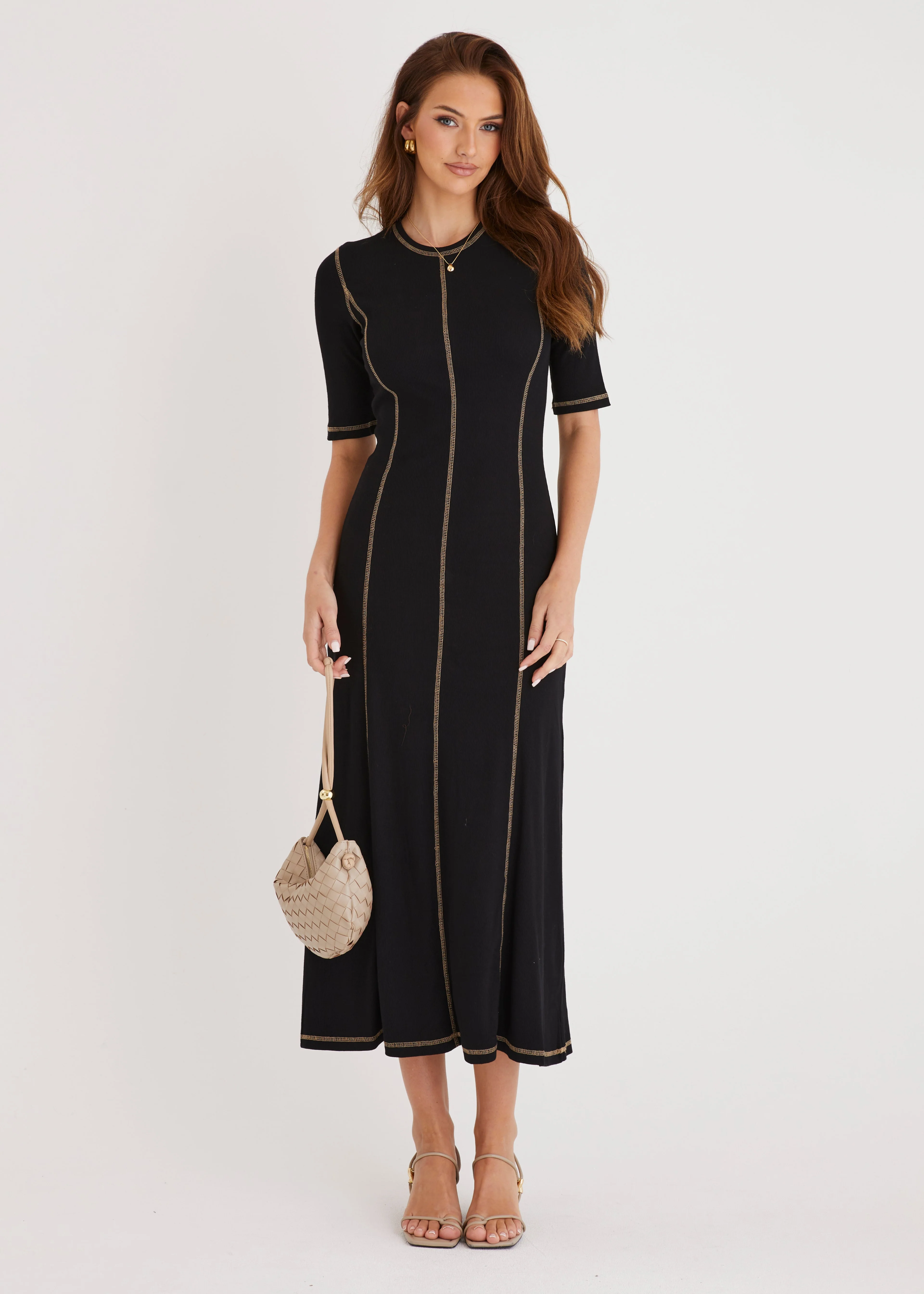 Simba Midi Dress - Black - Honorern