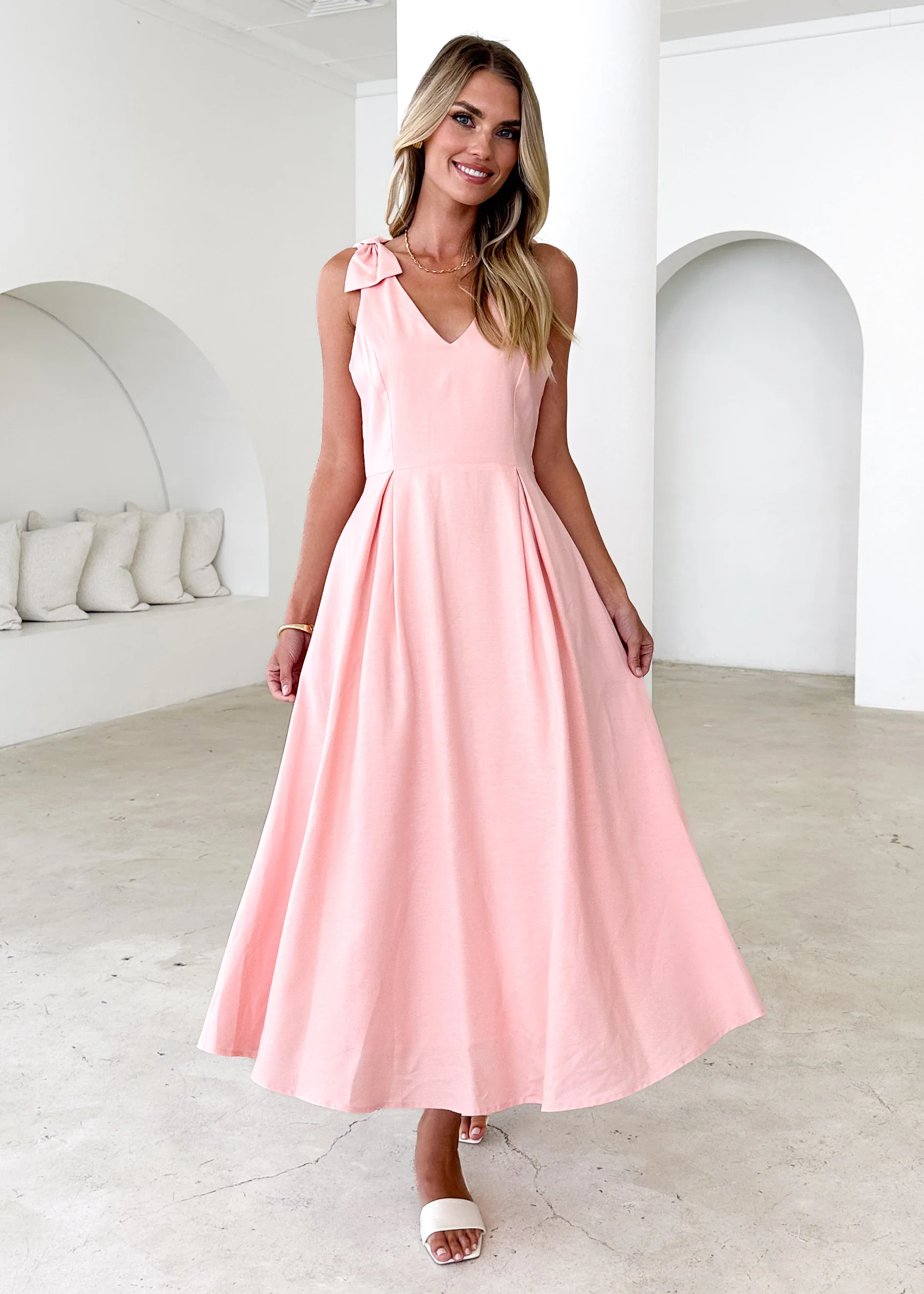 Pacifica Midi Dress - Blush - Honorern