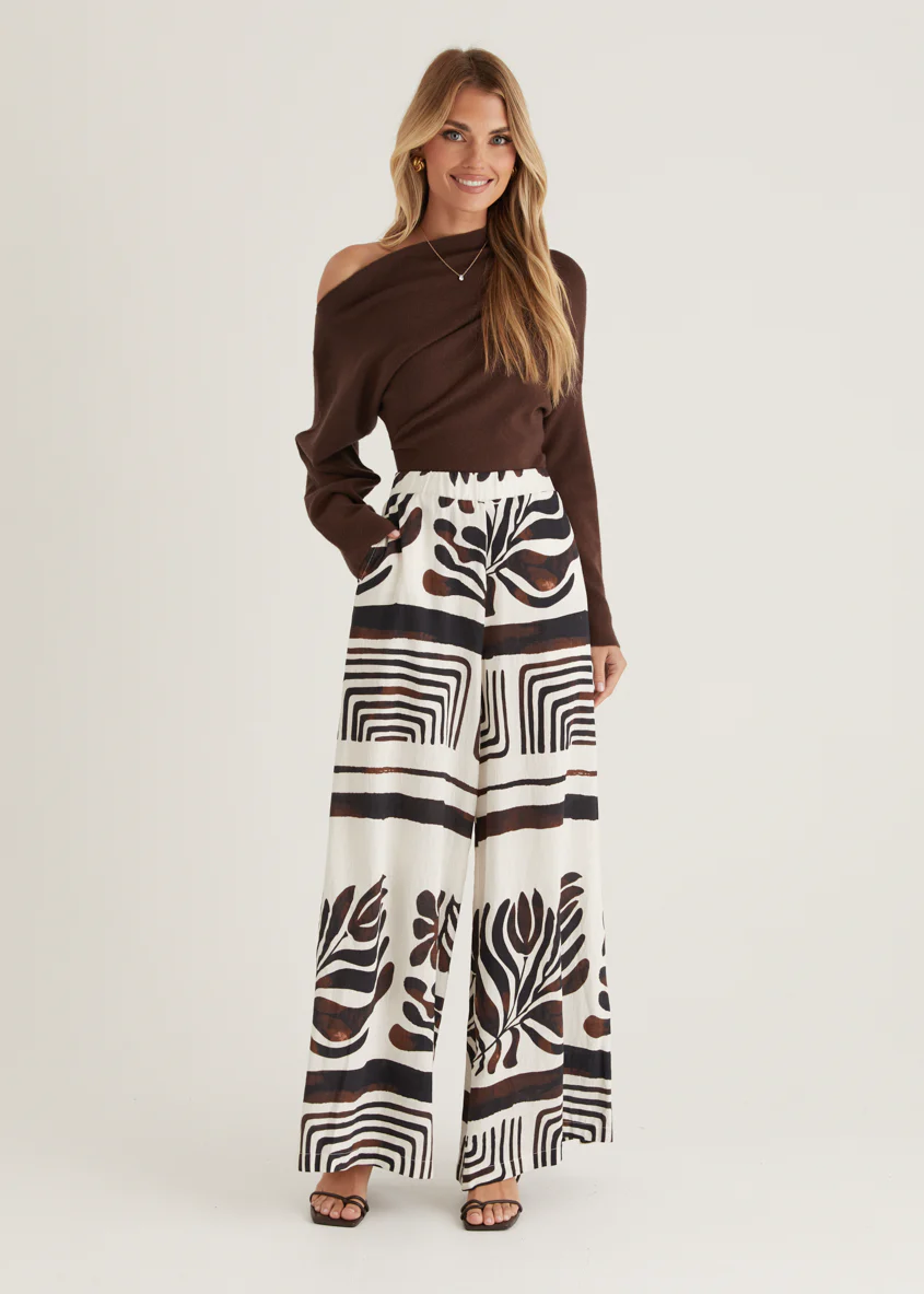 Verona Pants - Black Abstract - Honorern