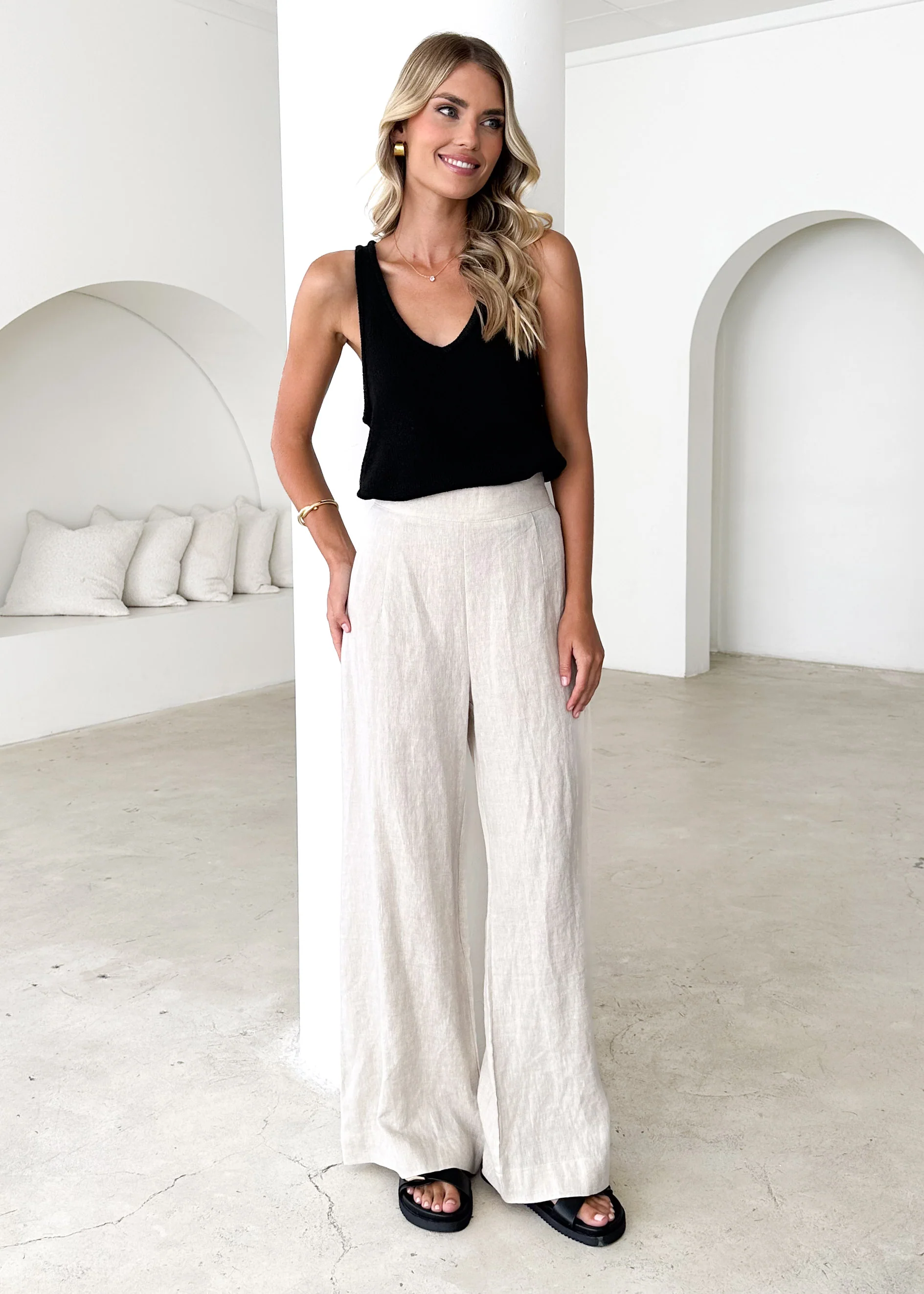 Hailley Knit Top - Black - Honorern