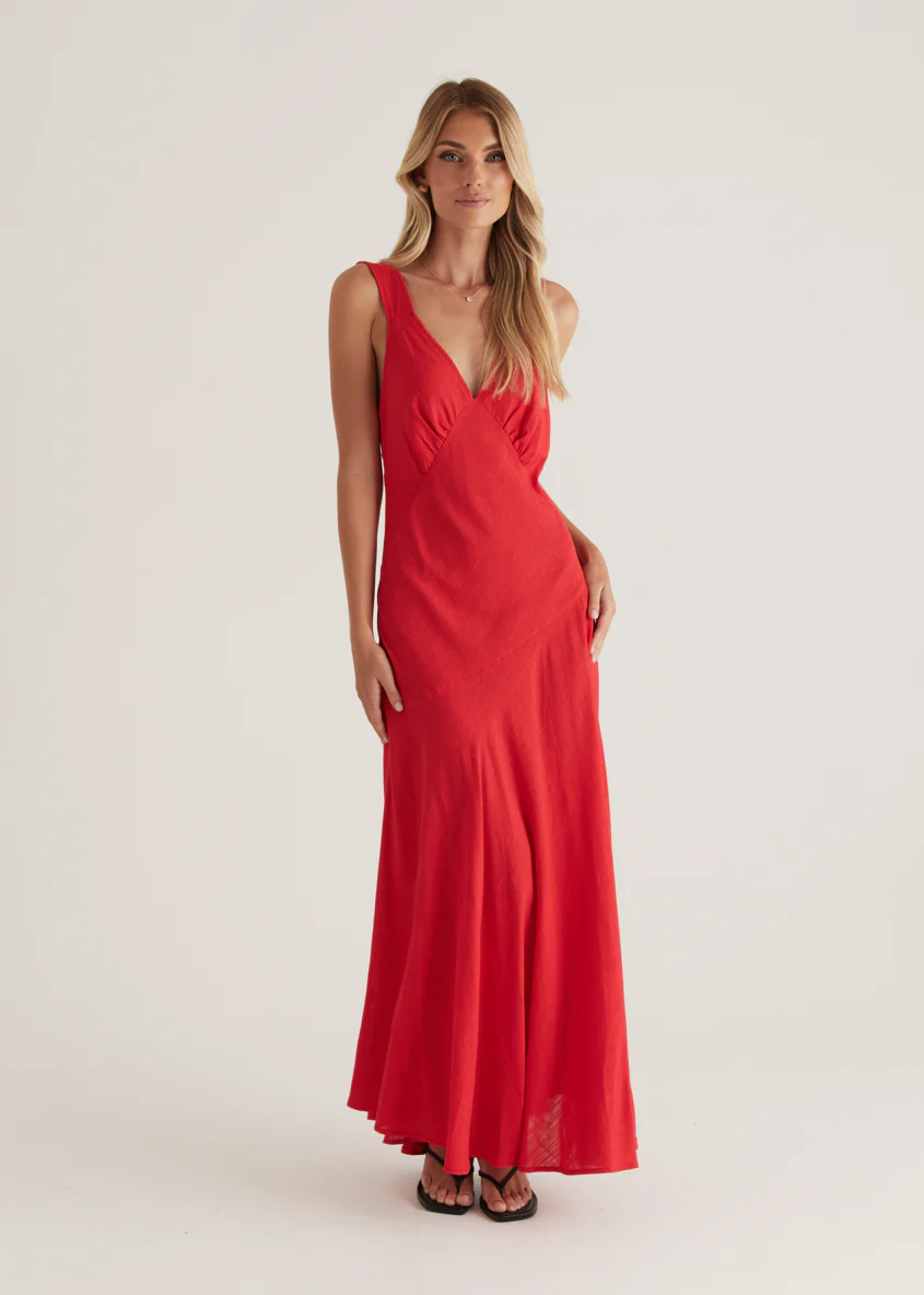 Orabelle Maxi Dress - Red - Honorern