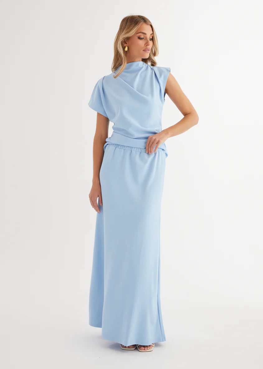 Solace Maxi Skirt - Blue - Honorern